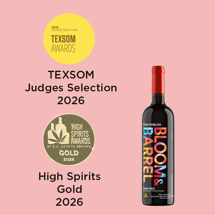 Bloom & Barrel Paso Red 375ml THC infused red wine half bottle